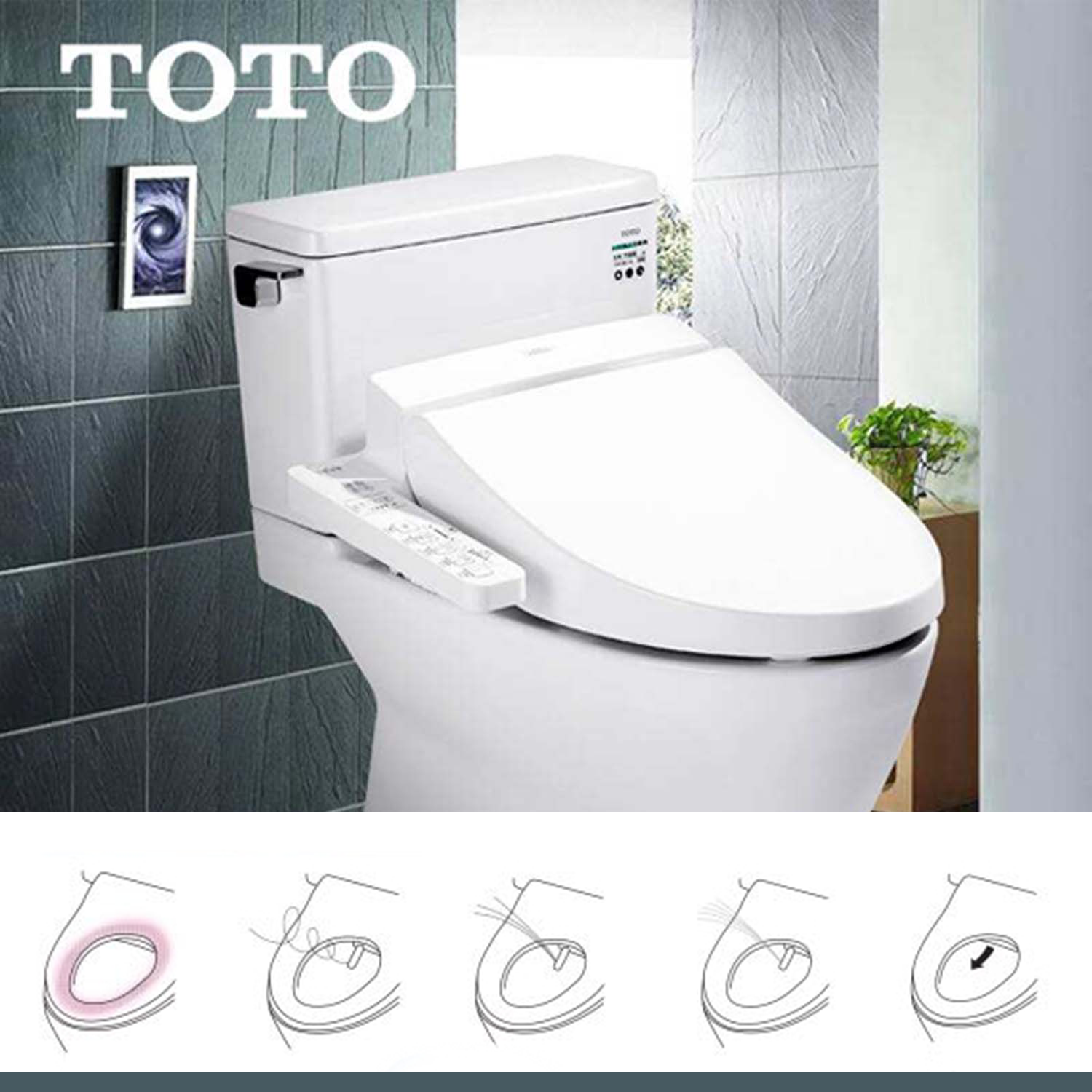 MOP5,800 TOTO #6632型電子廁板 (3名)